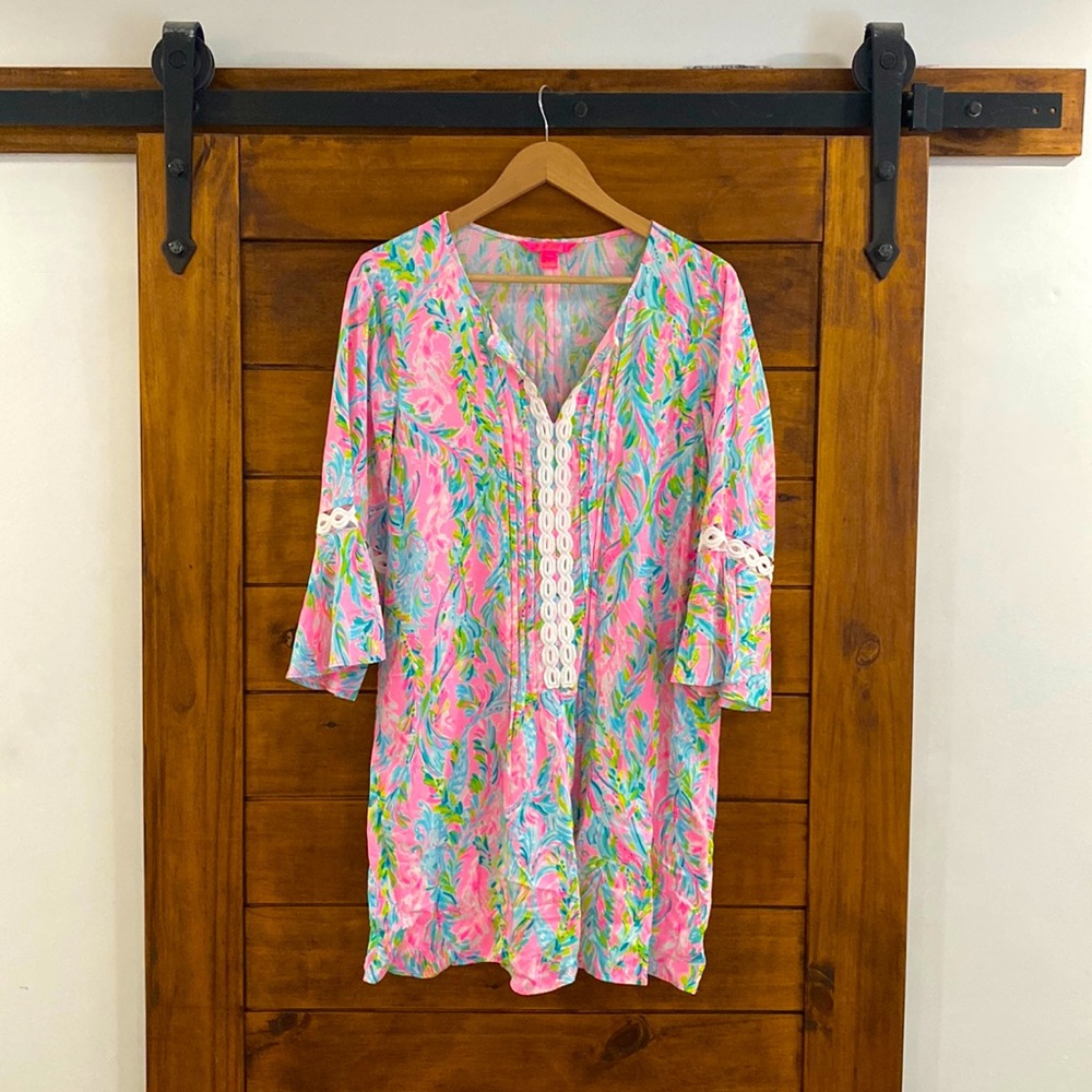 Lilly Pulitzer Hollie Unicorn or the Sea EUC Tunic dress sz M